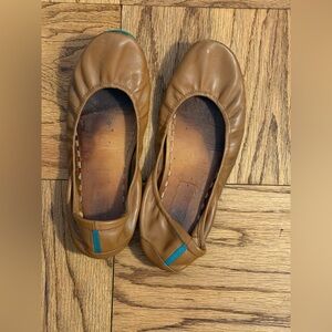 Tieks Brown Leather Flats Size 12 Chesnut
